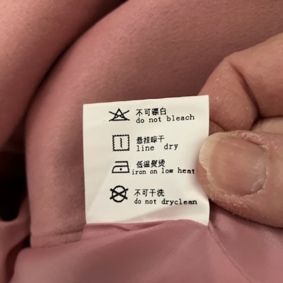 Faux Suede Pink Spring Fall Coat Trench - Picture 6 of 6